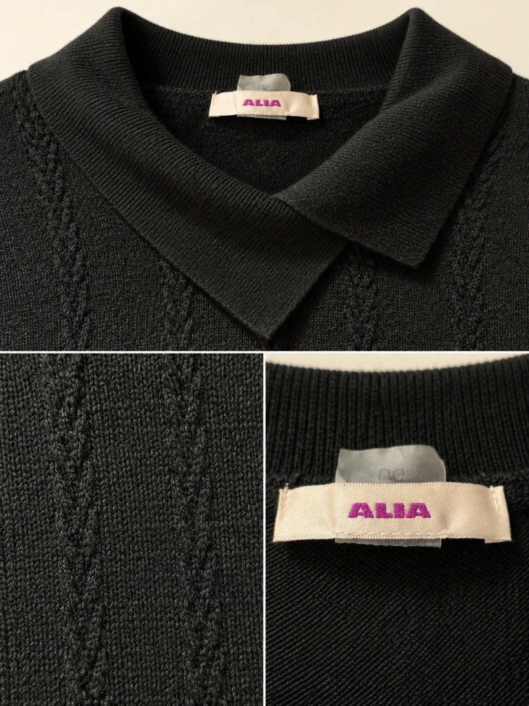 Image for Black ALIA jumper with a crossover neckline — Large