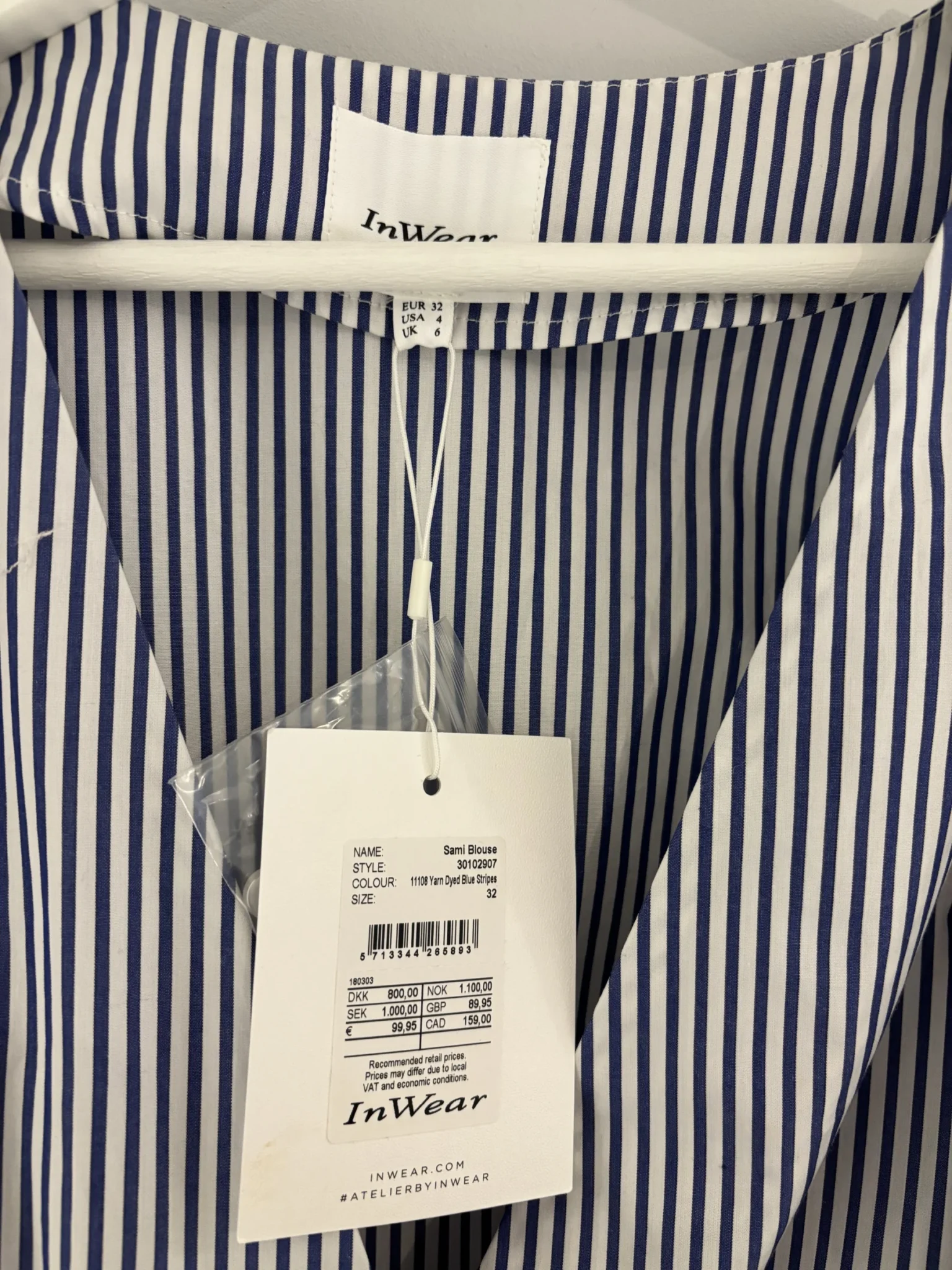 Image for Blouse à rayures bleus