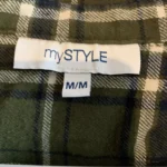 Thumbnail for Chemise à carreaux verte mySTYLE – 100 % Coton – Taille M