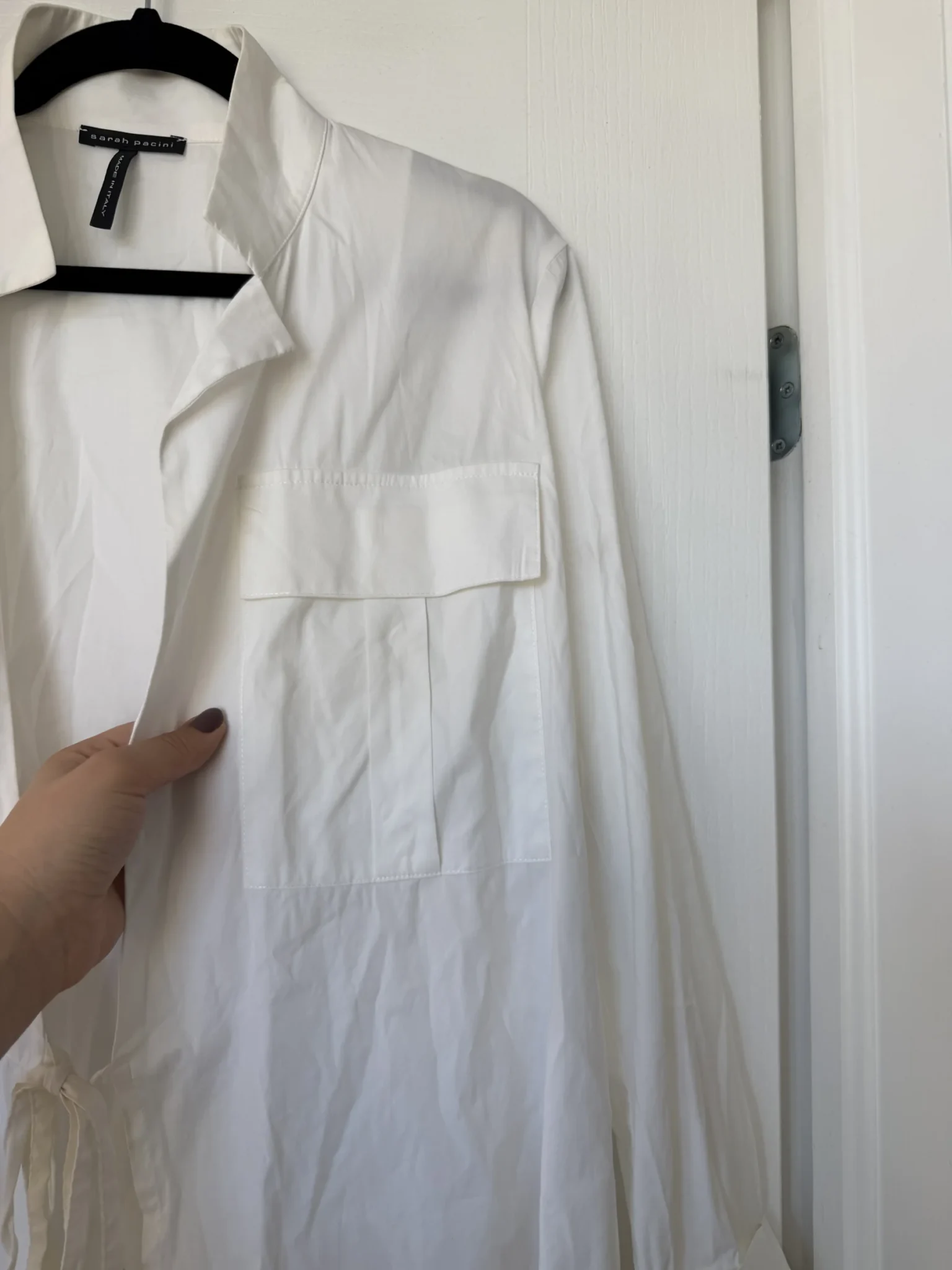 Image for Sarah Pacini white wrap-around shirt, Size 1