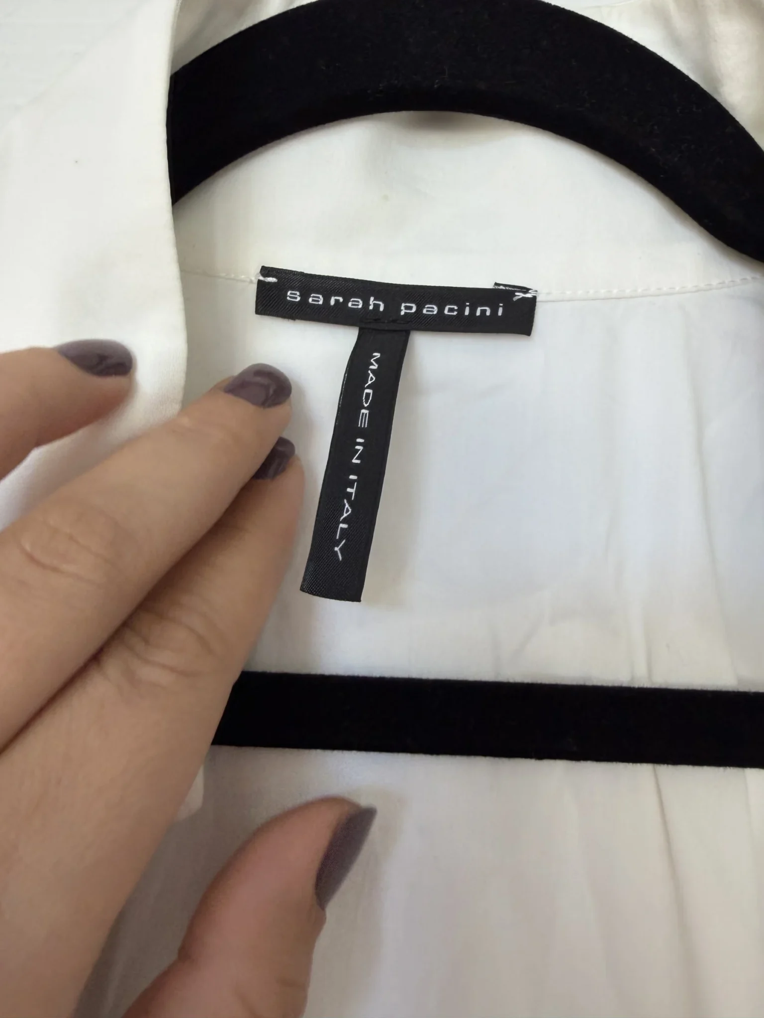 Image for Sarah Pacini white wrap-around shirt, Size 1