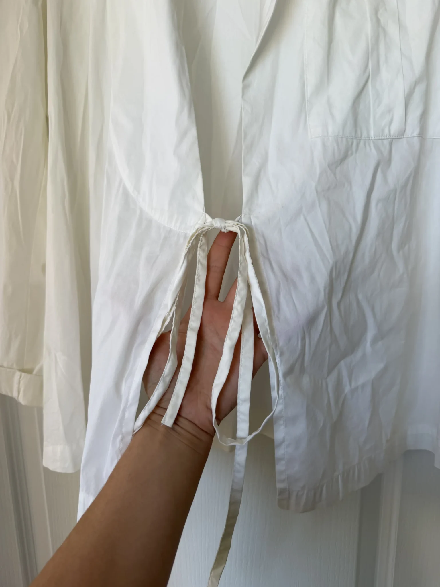 Image for Sarah Pacini white wrap-around shirt, Size 1