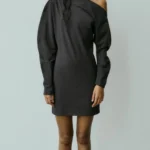 Featured thumbnail for Zara grey asymmetrical dress, size S