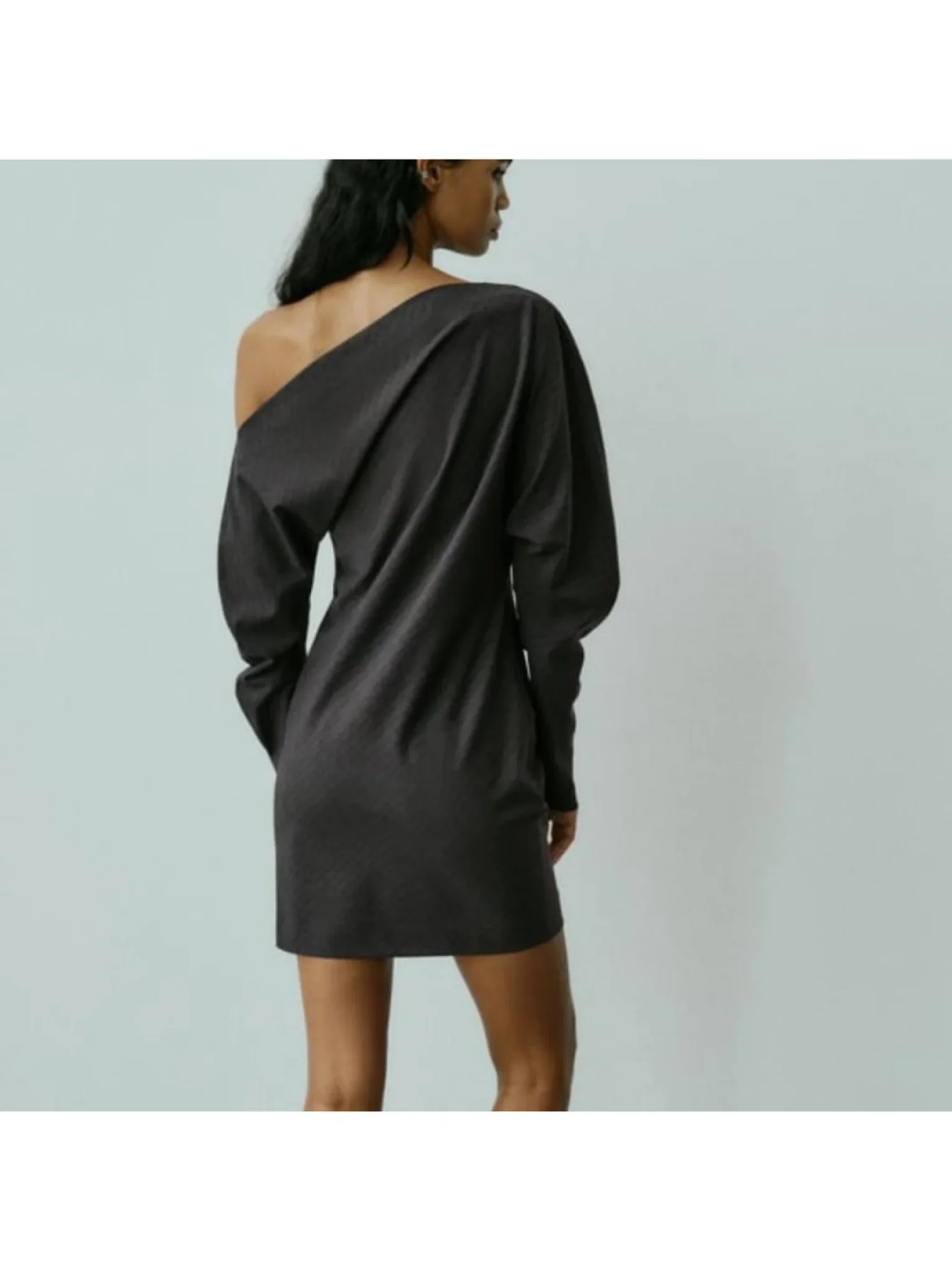 Image for Zara grey asymmetrical dress, size S