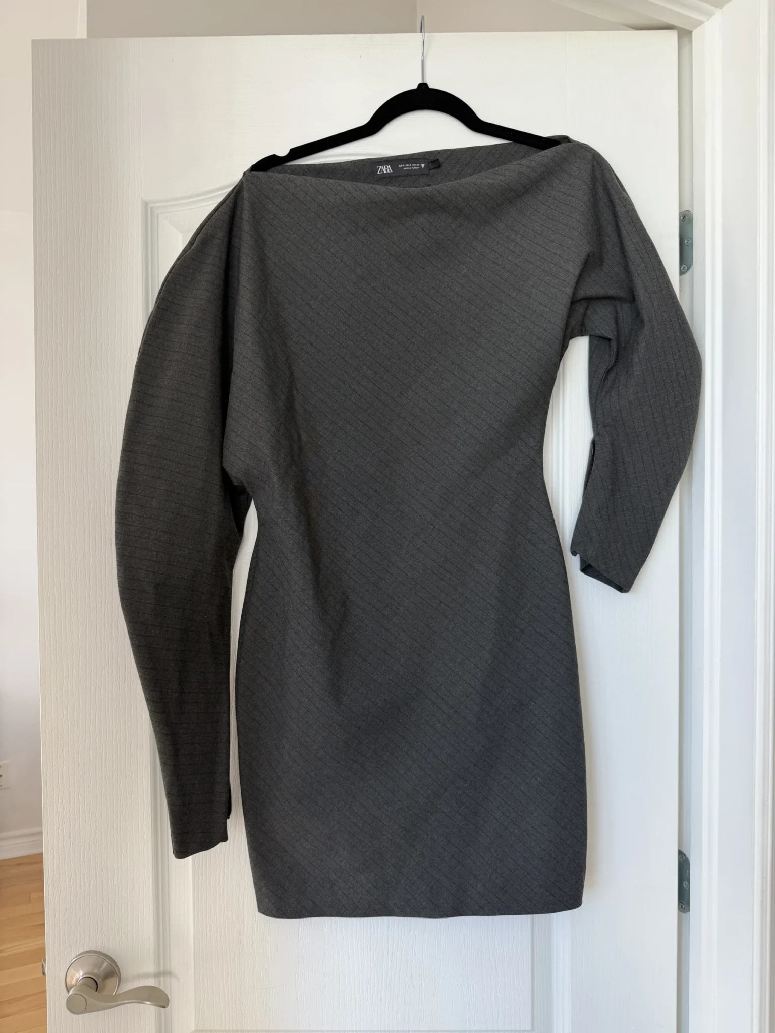 Image for Zara grey asymmetrical dress, size S