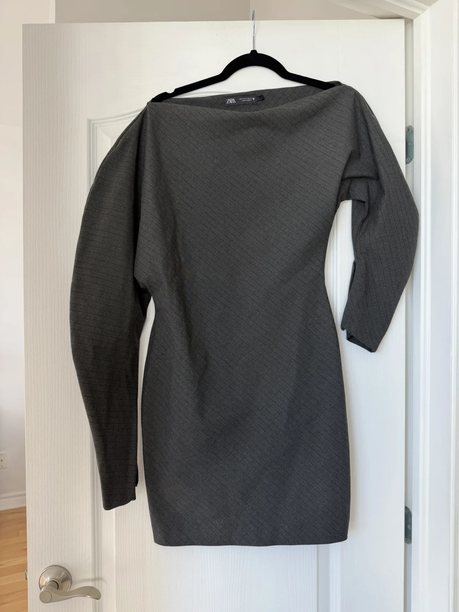 Image for Zara grey asymmetrical dress, size S