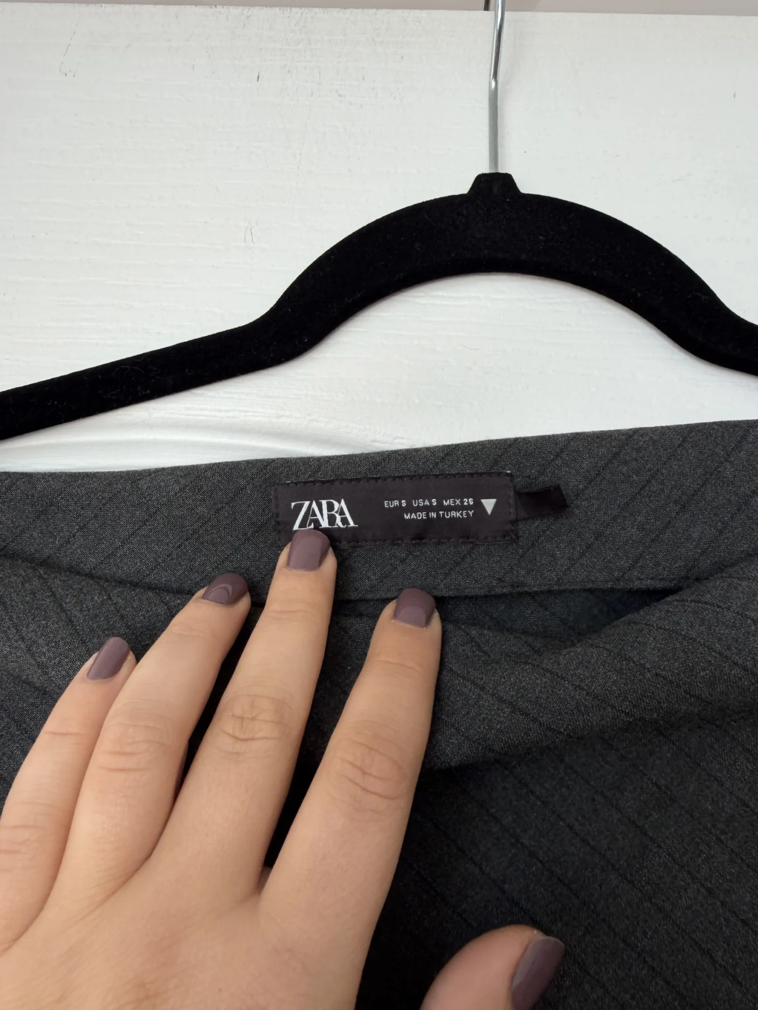 Image for Zara grey asymmetrical dress, size S