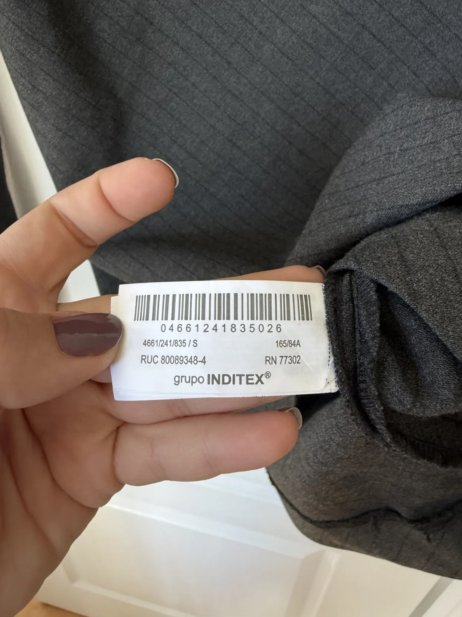 Image for Zara grey asymmetrical dress, size S