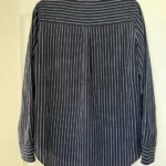 Thumbnail for Chemise Equipment 100% soie bleu marine à rayure taille M