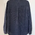 Thumbnail for Chemise Equipment 100% soie bleu marine à rayure taille M