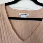 Thumbnail for Lacoste pale pink wool and cashmere jumper, size 40