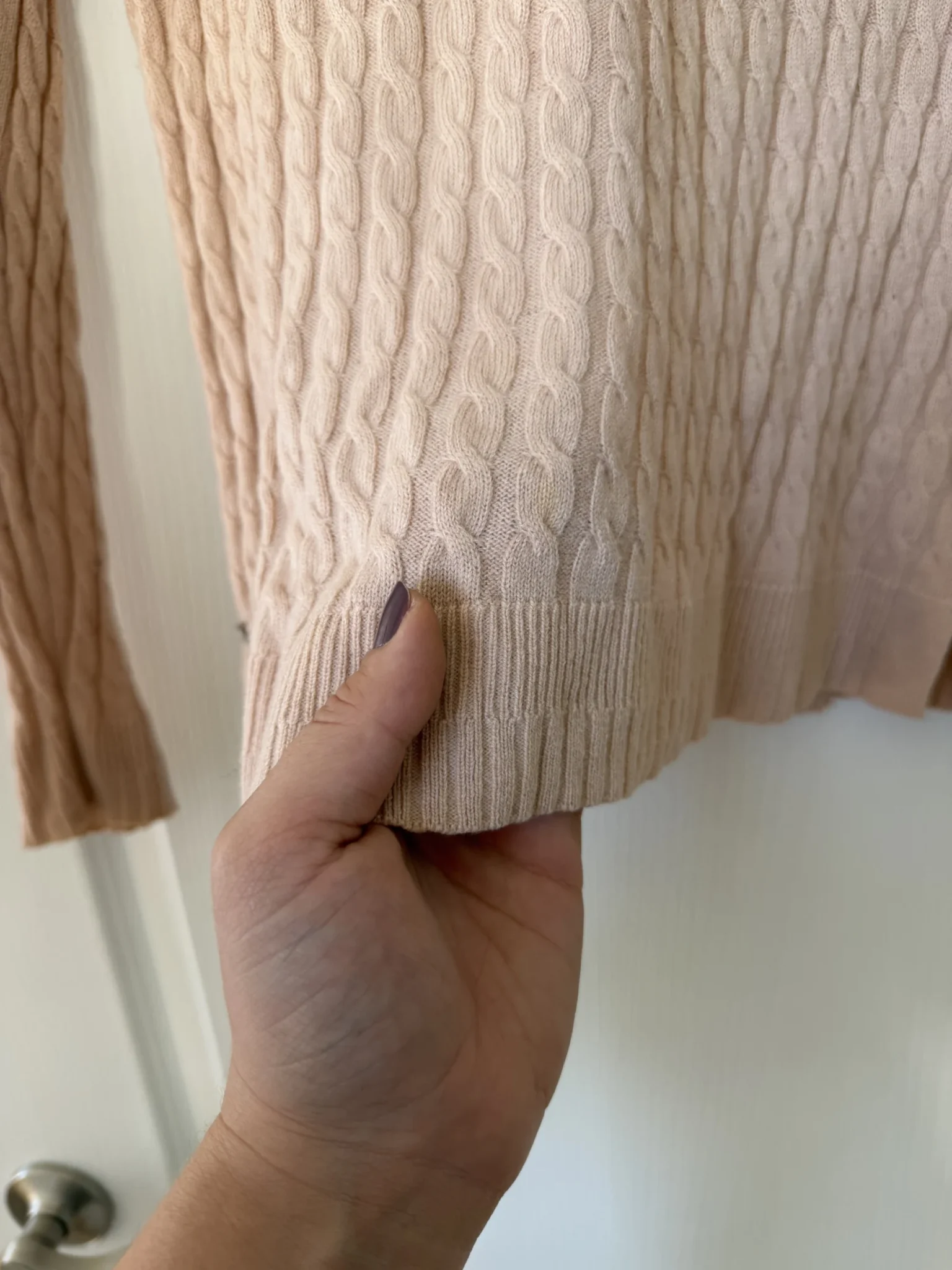 Image for Lacoste pale pink wool and cashmere jumper, size 40