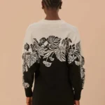Thumbnail for Farm Rio black and white jumper dress, size L