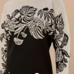 Thumbnail for Farm Rio black and white jumper dress, size L
