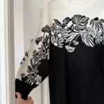 Thumbnail for Farm Rio black and white jumper dress, size L