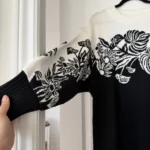 Thumbnail for Farm Rio black and white jumper dress, size L