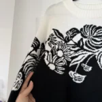 Thumbnail for Farm Rio black and white jumper dress, size L