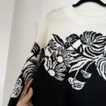 Thumbnail for Farm Rio black and white jumper dress, size L