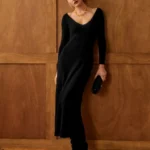 Featured thumbnail for Sézane long black jumper dress, size S, ‘Nour’ style