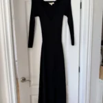 Thumbnail for Sézane long black jumper dress, size S, ‘Nour’ style