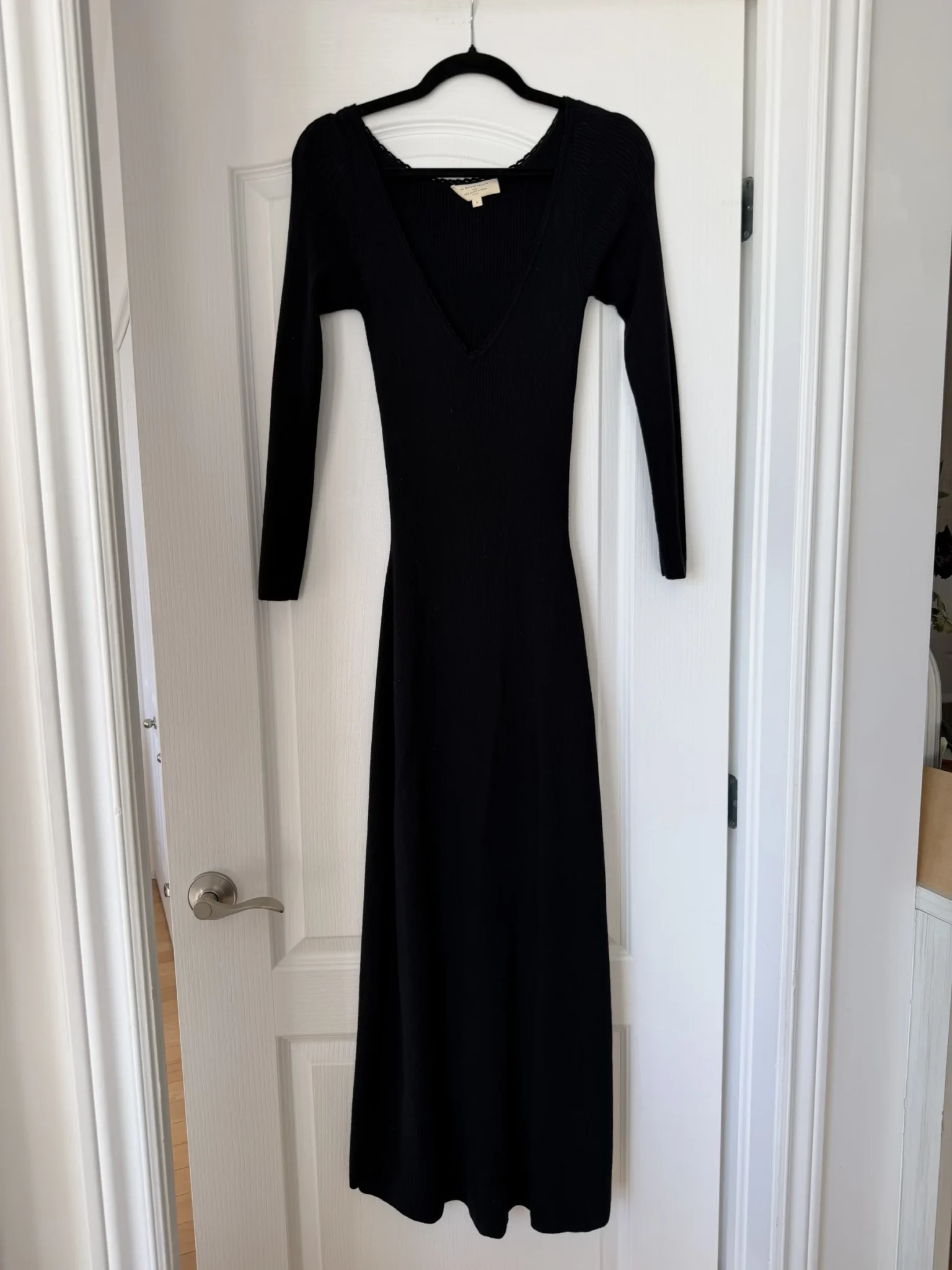 Image for Sézane long black jumper dress, size S, ‘Nour’ style