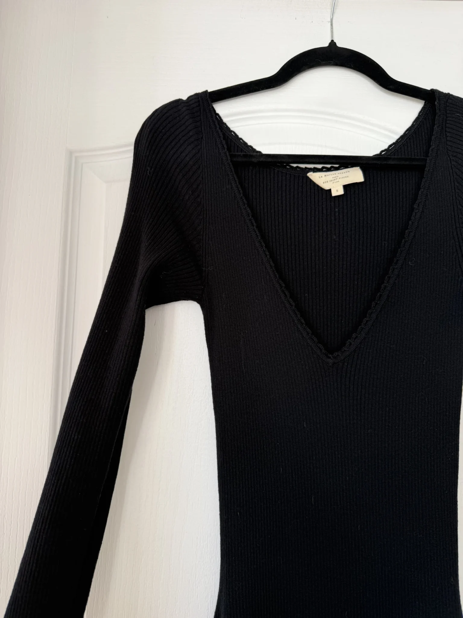 Image for Sézane long black jumper dress, size S, ‘Nour’ style