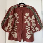 Thumbnail for Sézane embroidered blouse, size 38 (M)