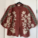 Thumbnail for Sézane embroidered blouse, size 38 (M)