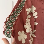 Thumbnail for Sézane embroidered blouse, size 38 (M)
