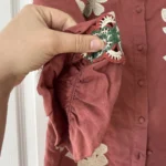 Thumbnail for Sézane embroidered blouse, size 38 (M)