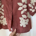 Thumbnail for Sézane embroidered blouse, size 38 (M)