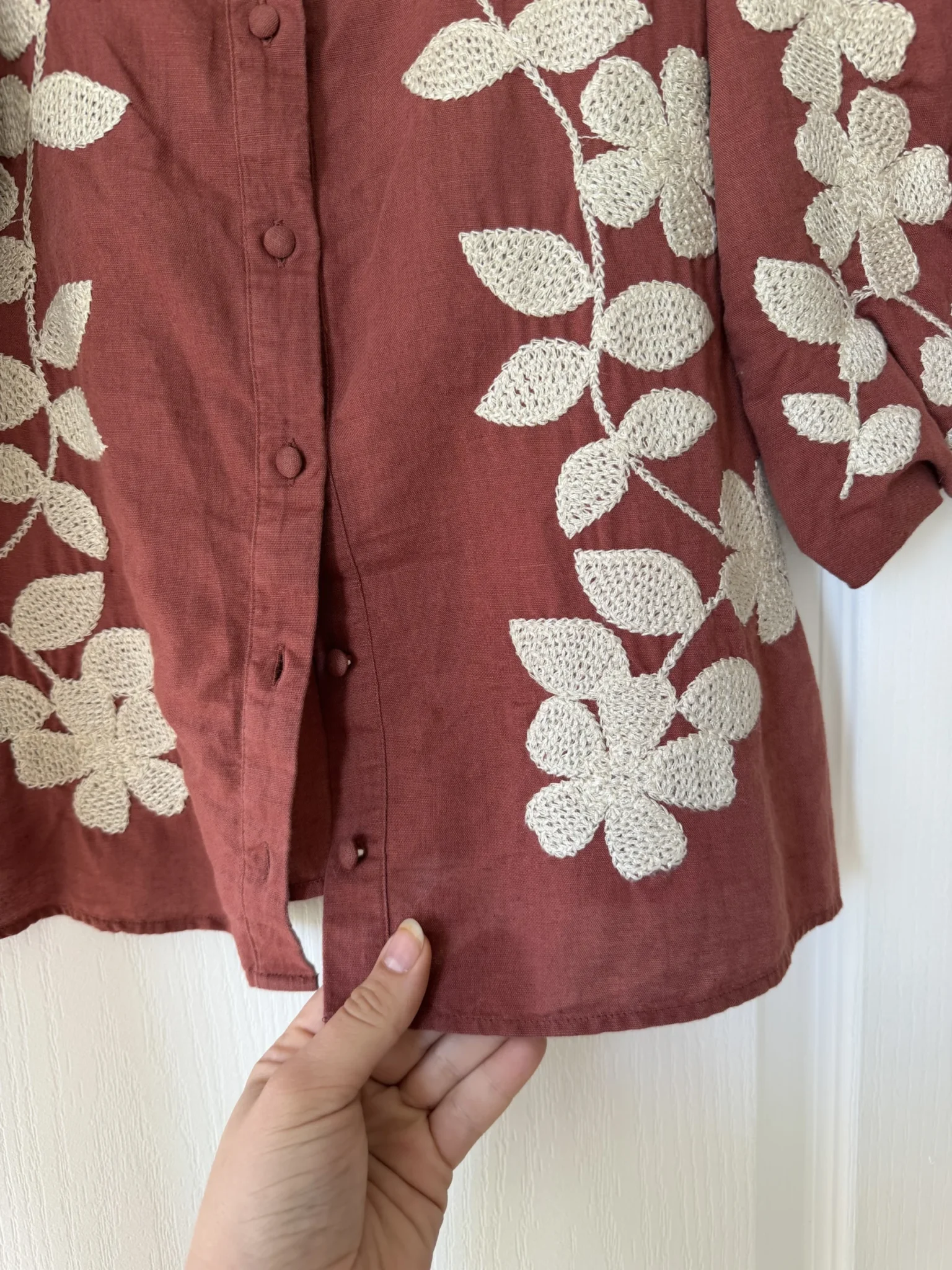 Image for Sézane embroidered blouse, size 38 (M)