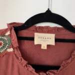 Thumbnail for Sézane embroidered blouse, size 38 (M)
