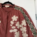 Thumbnail for Sézane embroidered blouse, size 38 (M)