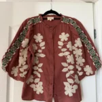 Thumbnail for Sézane embroidered blouse, size 38 (M)