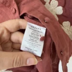 Thumbnail for Sézane embroidered blouse, size 38 (M)