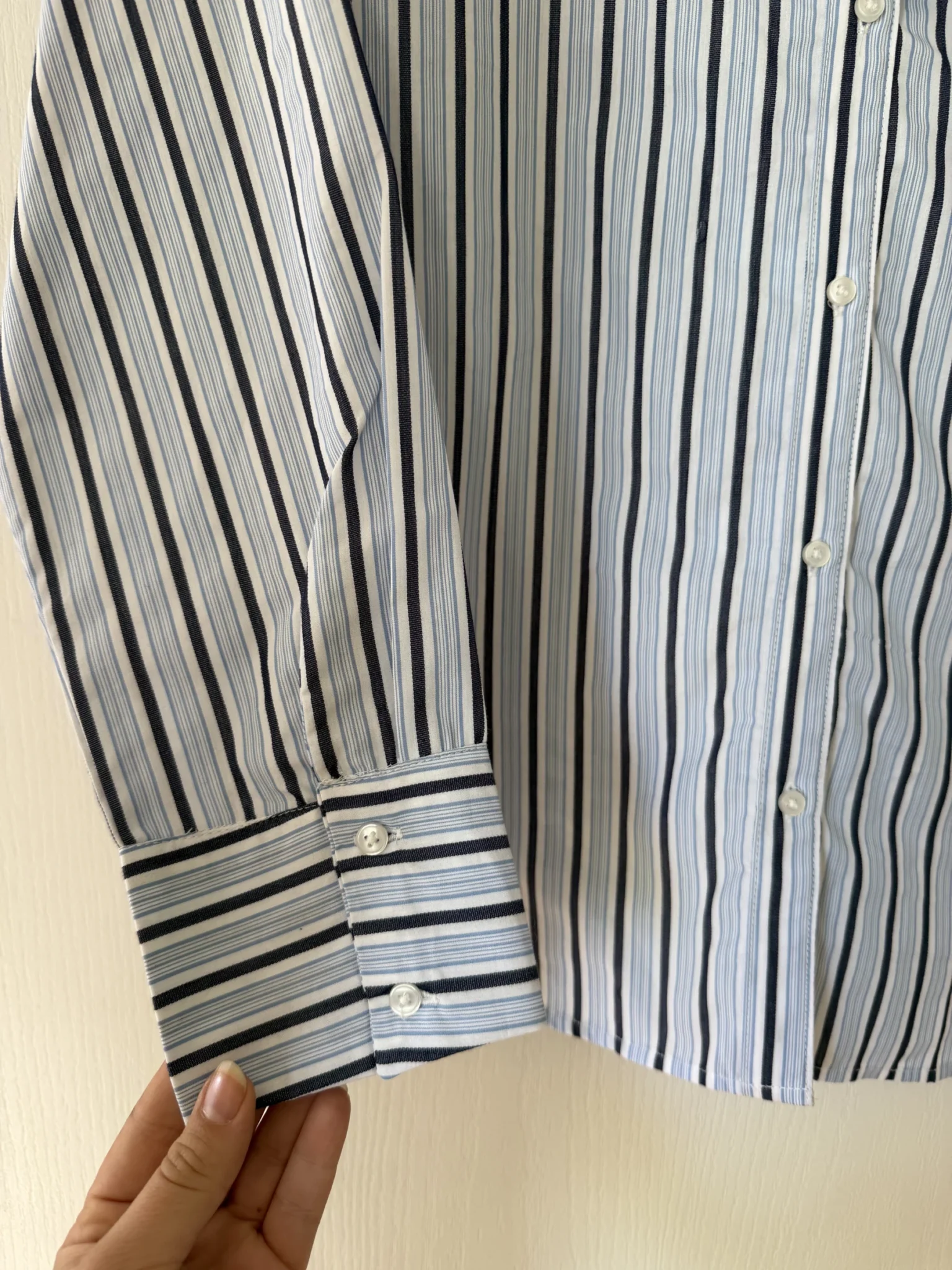 Image for Minus Neuf blue striped shirt, size 40 (L)