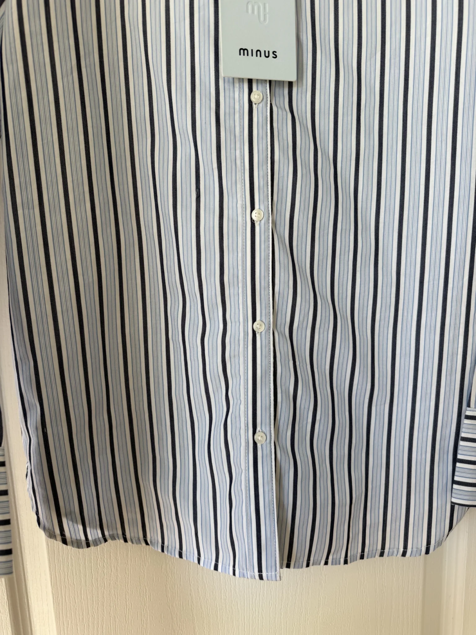Image for Minus Neuf blue striped shirt, size 40 (L)