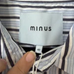 Thumbnail for Minus Neuf blue striped shirt, size 40 (L)