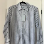 Thumbnail for Minus Neuf blue striped shirt, size 40 (L)