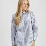 Thumbnail for Minus Neuf blue striped shirt, size 40 (L)