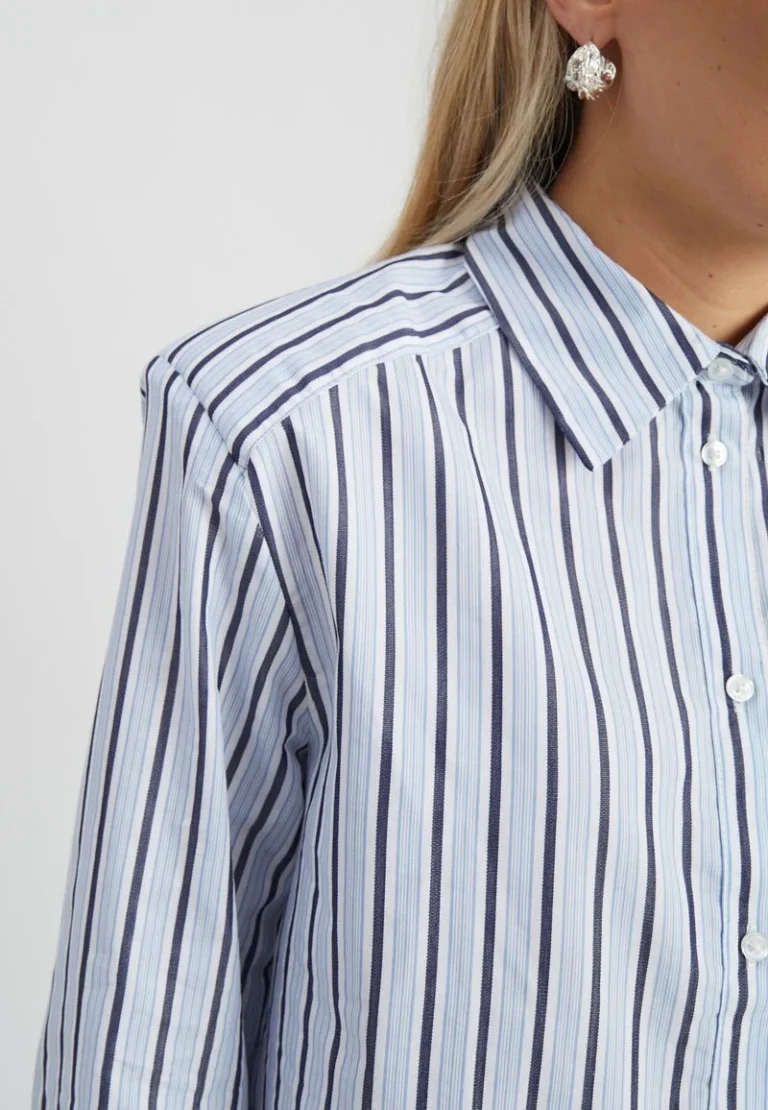 Image for Minus Neuf blue striped shirt, size 40 (L)