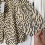 Thumbnail for Minus Nine blouse, size 38, zebra-print brown