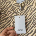 Thumbnail for Minus Nine blouse, size 38, zebra-print brown