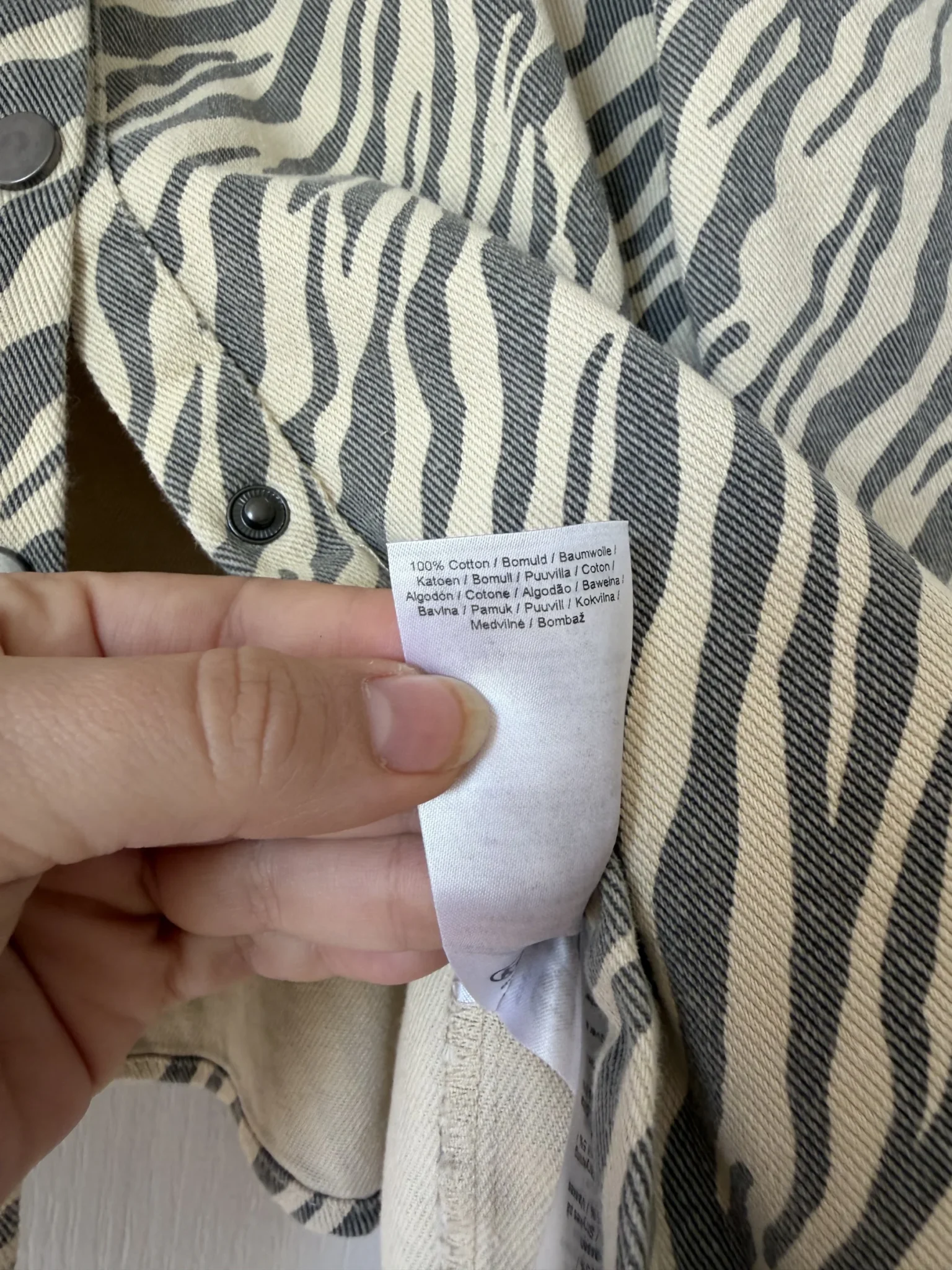 Image for Minus Nine blouse, size 38, zebra-print brown