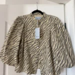 Thumbnail for Minus Nine blouse, size 38, zebra-print brown