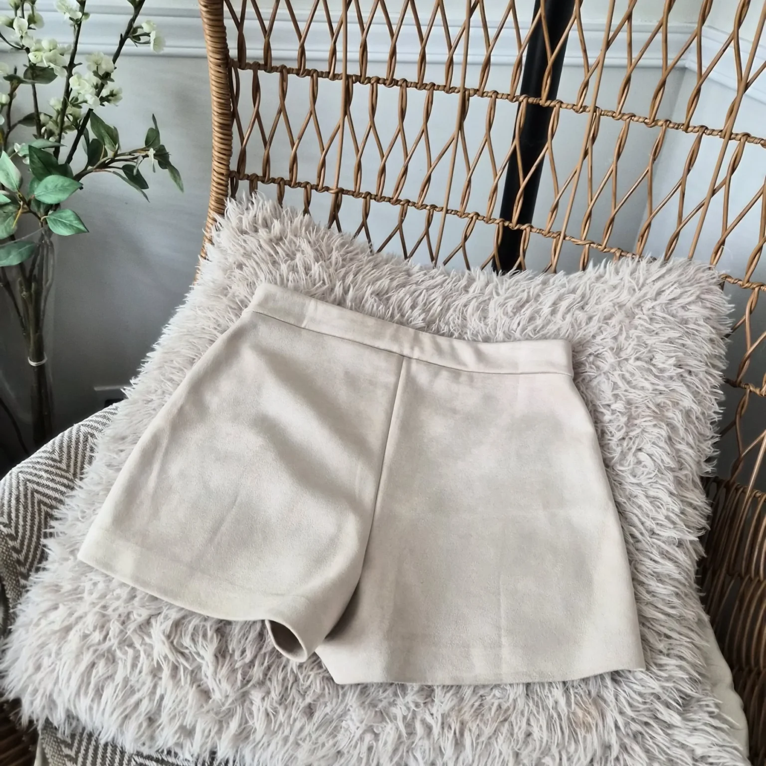 Image for Faux suede shorts