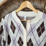 Thumbnail for Cardigan motif losanges