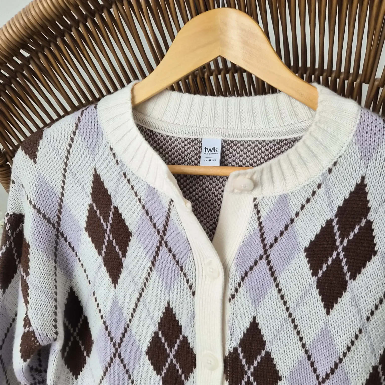 Image for Cardigan motif losanges
