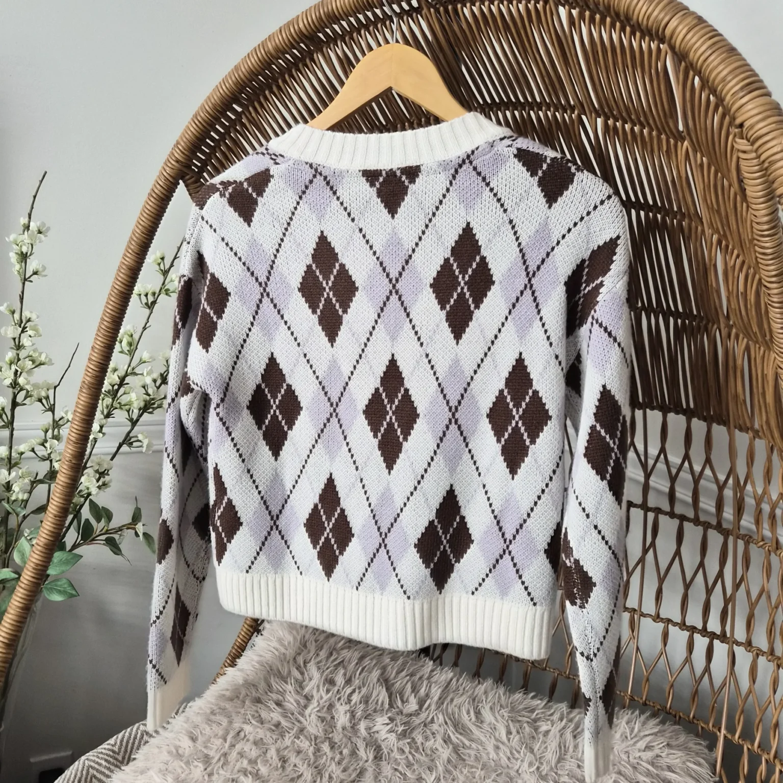 Image for Cardigan motif losanges